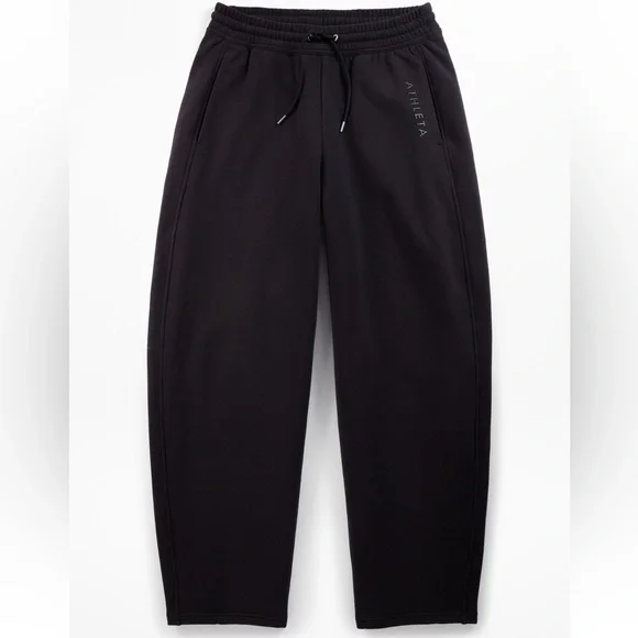 Nwt athleta Simone biles forever fleece mid rise barrel pant small tall black - Picture 9 of 12